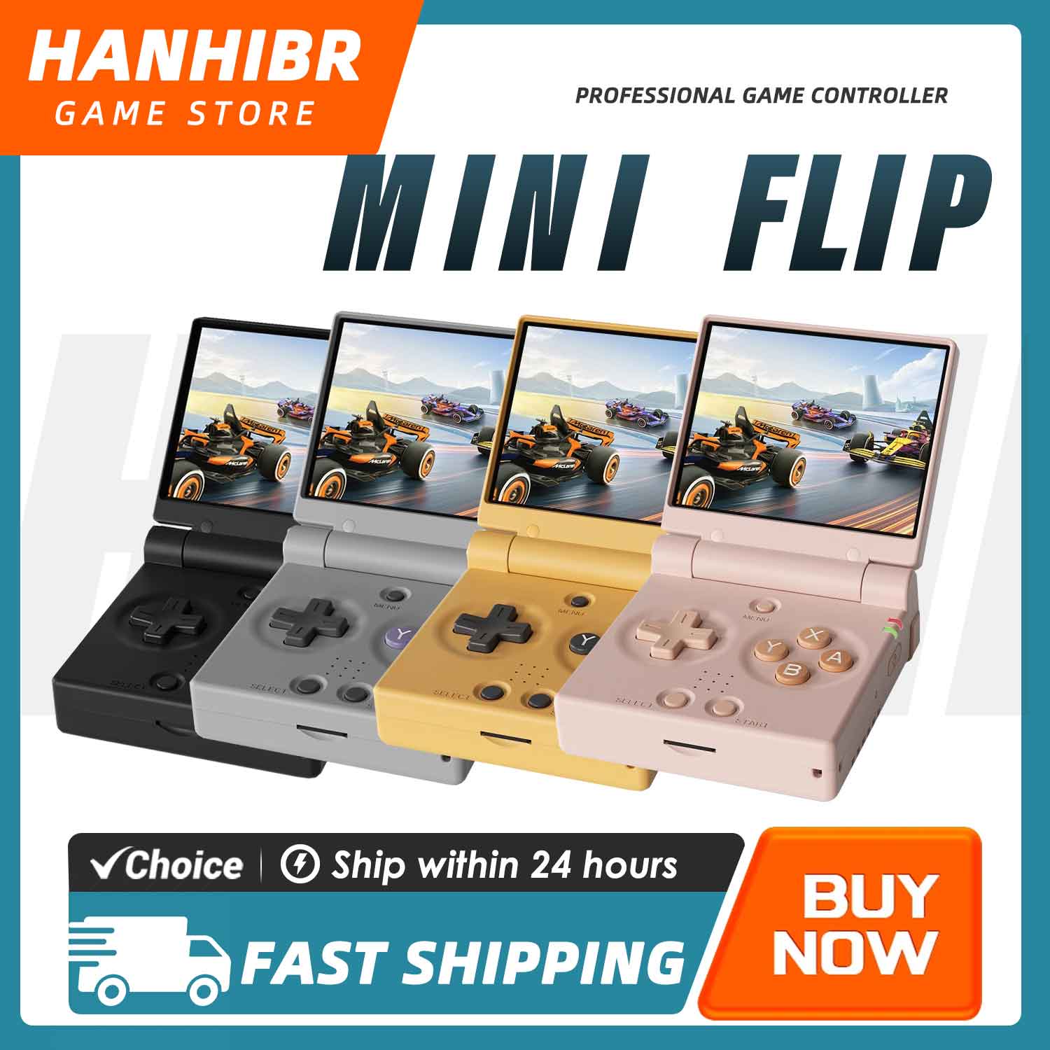 Gaming Console Minecraft - Konsola przenośna MIYOO MINI FLIP z