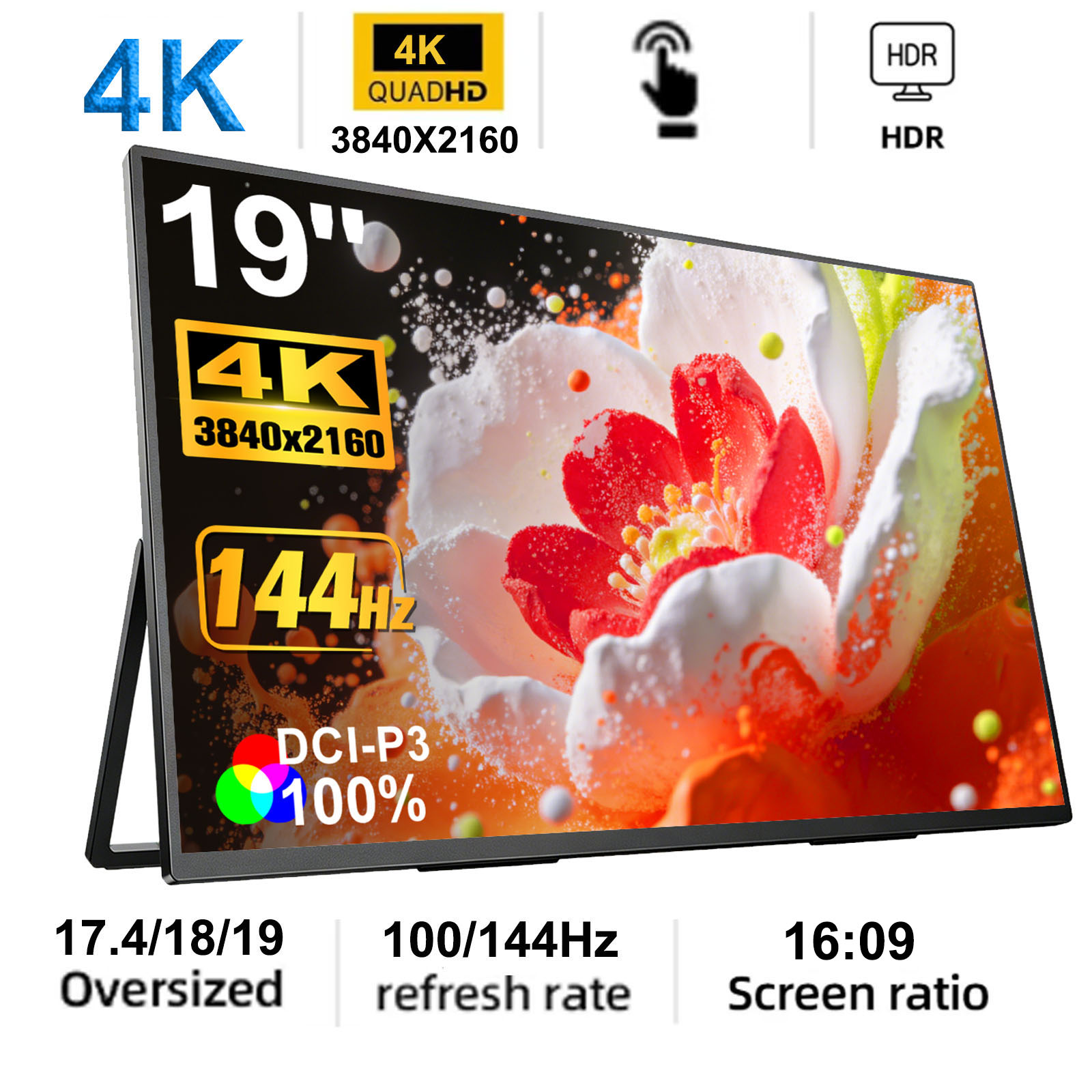 Gaming Console Connect With Phone - 17,4/18,5/19-calowy przenośny monitor do gier, rozdzielczość