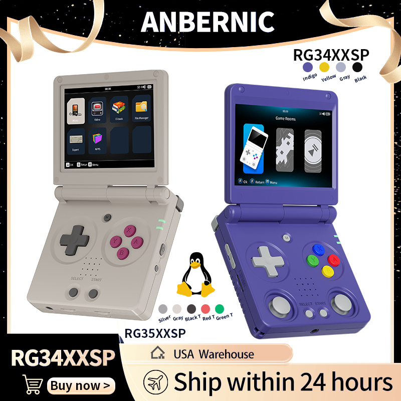 Anbernic RG34XXSP RG35XXSP Kon – Gaming Console Retro Handheld recenzja i cena